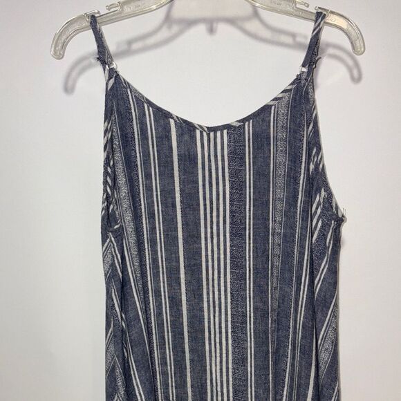 Time and Tru Navy and White Striped Midi Dress - Picture 7 of 9